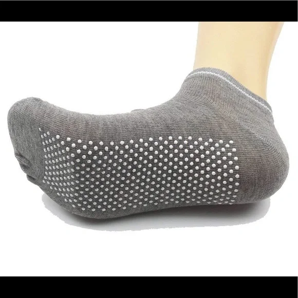 Cloud Force 10 Pack Gray Yoga Socks Barre Pilates - Picture 2 of 6
